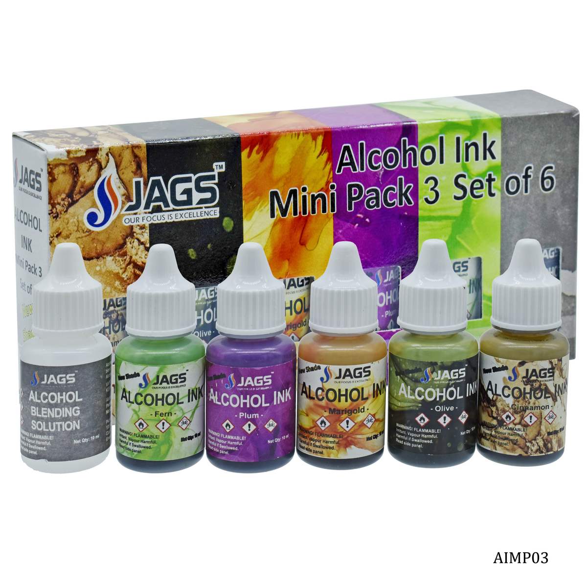 Alcohol Ink Mini Pack 3 - Set of 6 AIMP03 - Student Stationery
