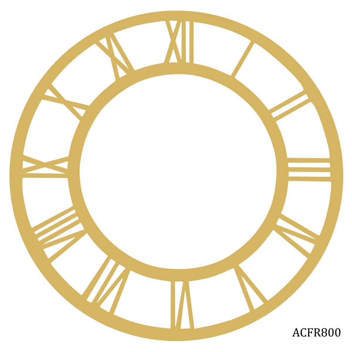 Acrylic Clock Frame Roman Nos Gold 8Inch ACFR800 - Student Stationery