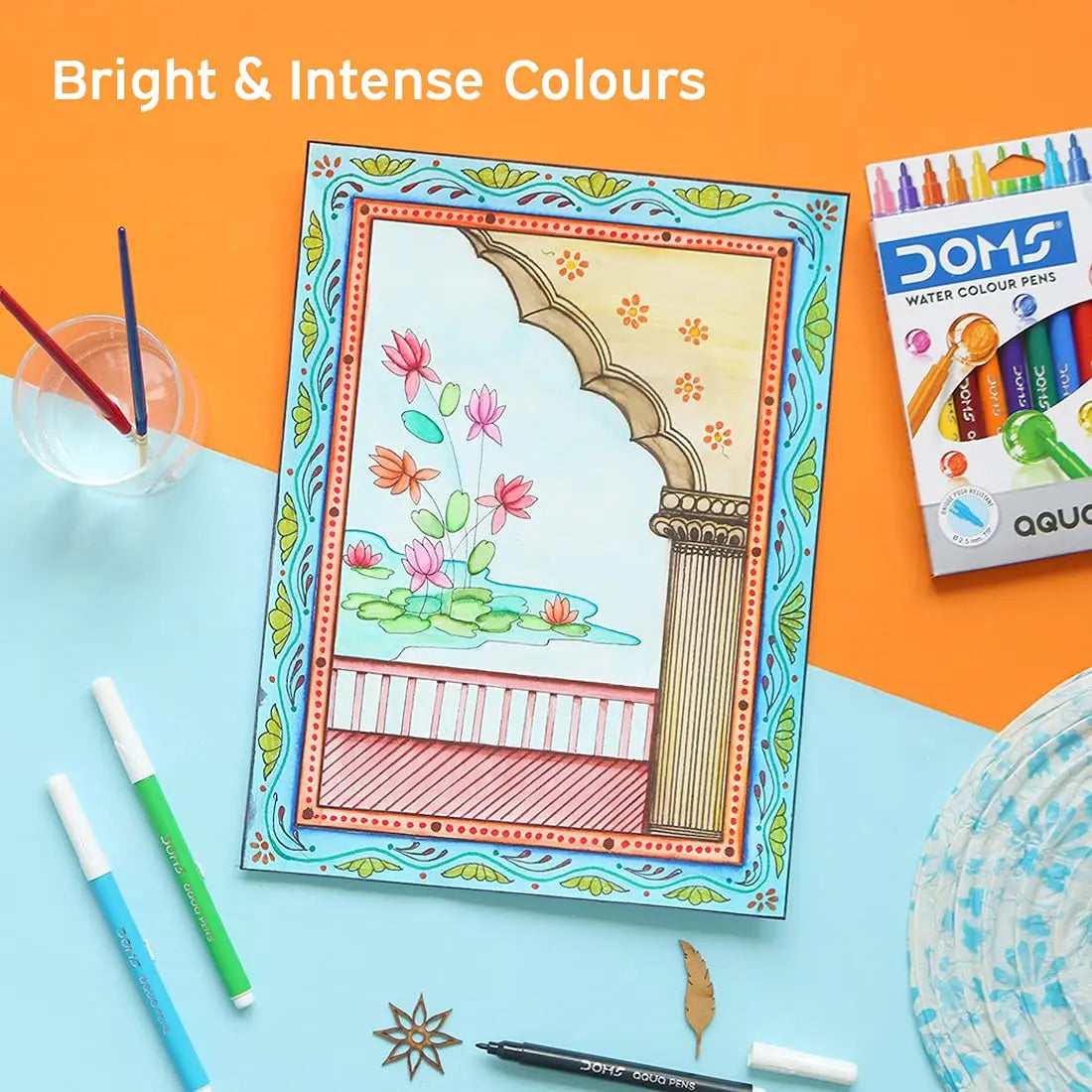 DOMS Aqua Water Colour Pen Set - Student Stationery