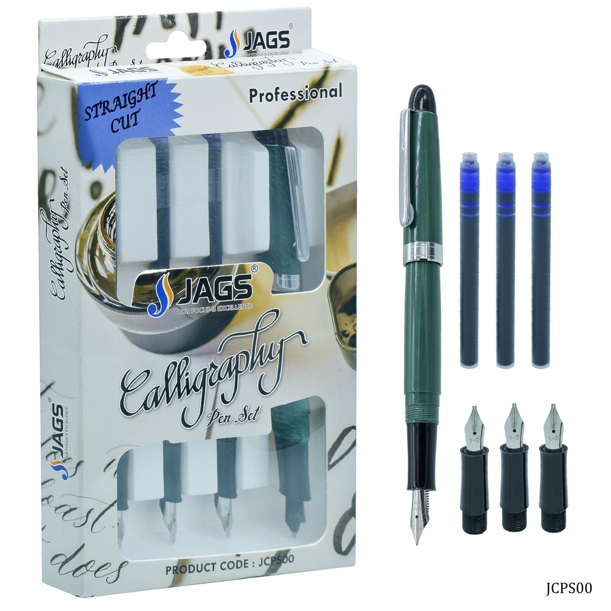Jags Calligraphy Pen Set Straight Cut JCPS00 - Student Stationery