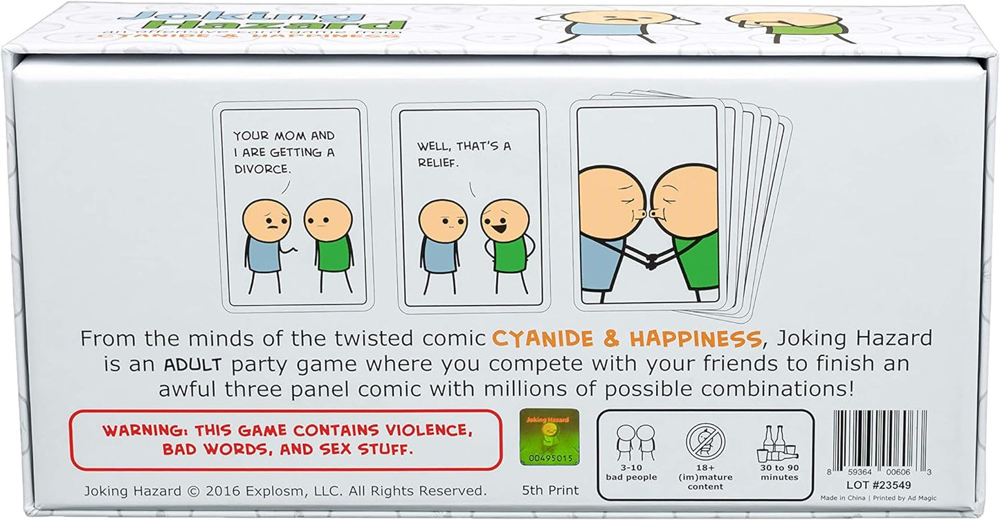 Joking Hazard by Cyanide & Happiness - a funny comic building party game for 3-10 players, great for game night - Student Stationery