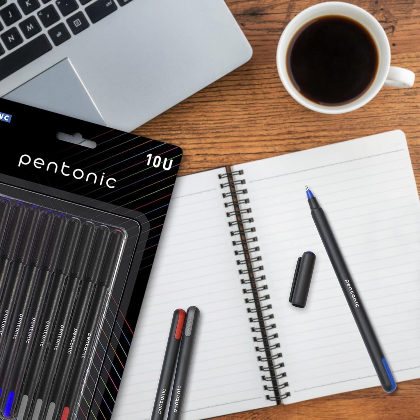 Pentonic Smooth Flow Ink 0.7mm Ball Pen Blister Pack - Student Stationery