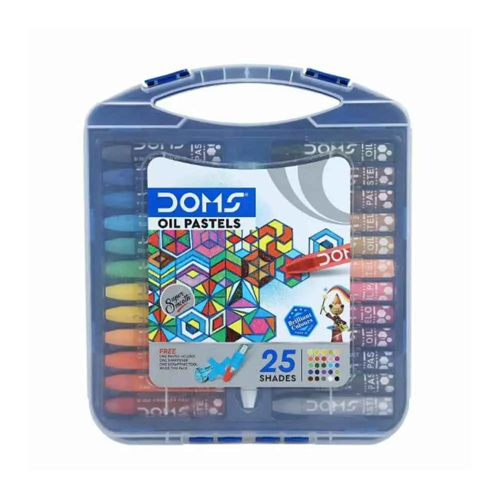 DOMS Non-Toxic Hexagonal Jumbo Oil Pastel Set in Plastic Carry Case - Student Stationery