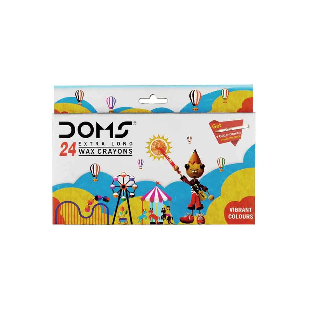 Doms Extra Long Wax Crayon Sets - Student Stationery