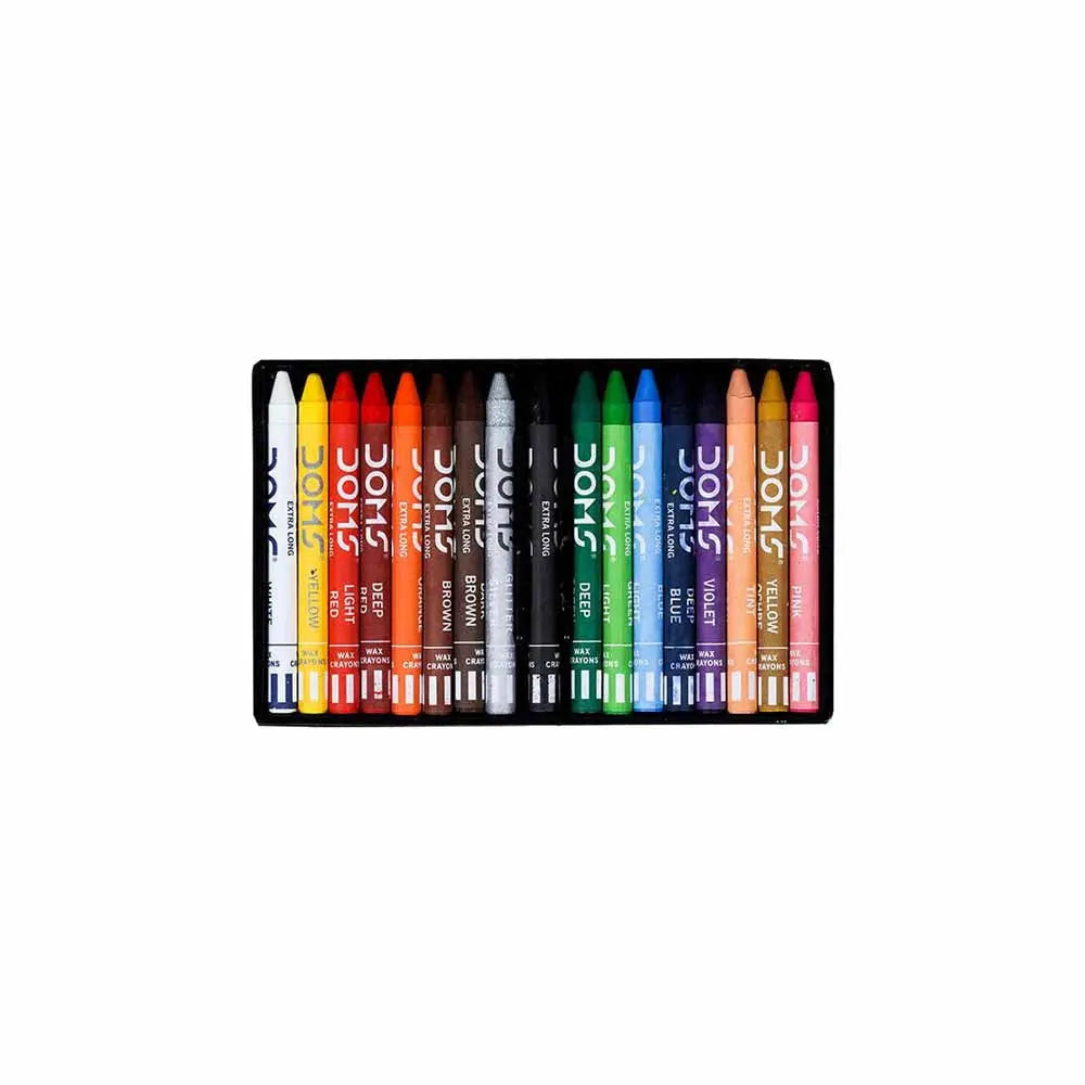 Doms Extra Long Wax Crayon Sets - Student Stationery