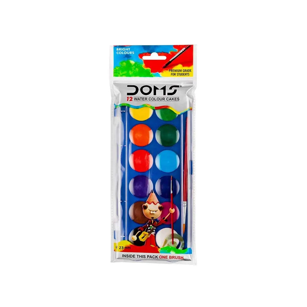 Doms Water Colour Cakes 23mm For Students - Student Stationery