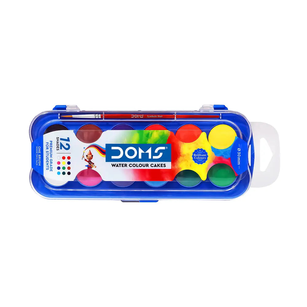 Doms Water Colour Cakes 30mm For Students - Student Stationery