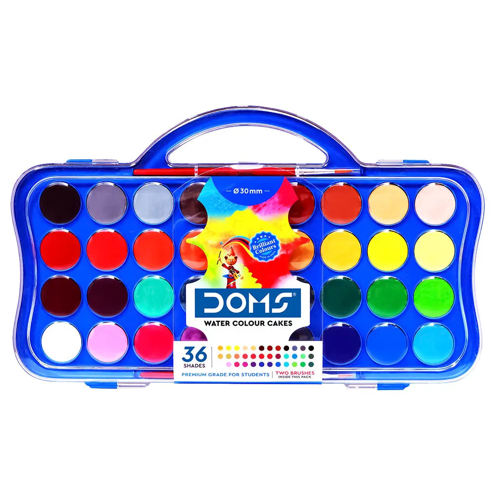 Doms Water Colour Cakes 30mm For Students - Student Stationery