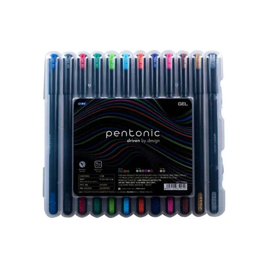 Linc Pentonic Gel Pen 12 Assorted Color - Student Stationery
