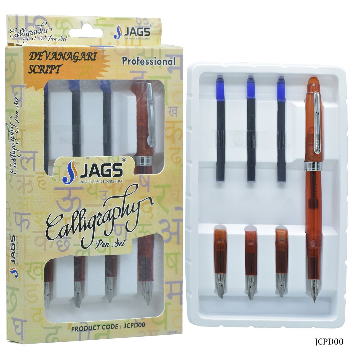 Jags Calligraphy Pen Set Devanagri Script JCPD00 - Student Stationery