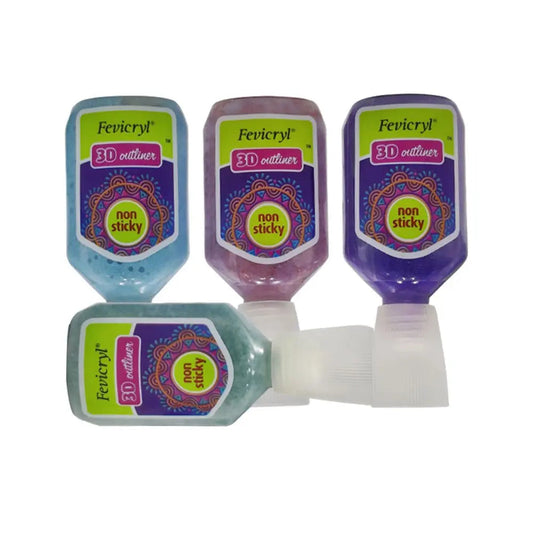 Pidilite Fevicryl 3D Outliners Non Sticky (Loose Colours) - Student Stationery