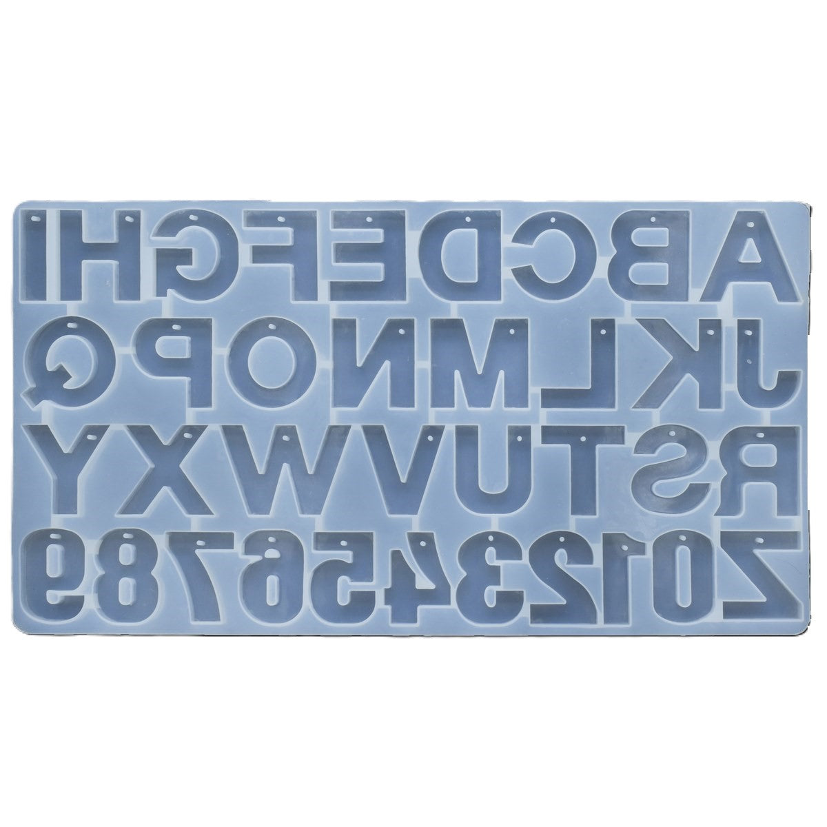 Silicone Mould AToZ And 0To9 36 With Hole SMABCDWH - Student Stationery