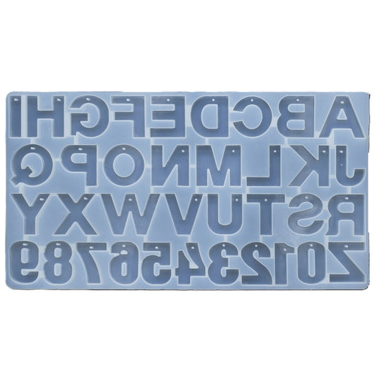 Silicone Mould AToZ And 0To9 36 With Hole SMABCDWH - Student Stationery