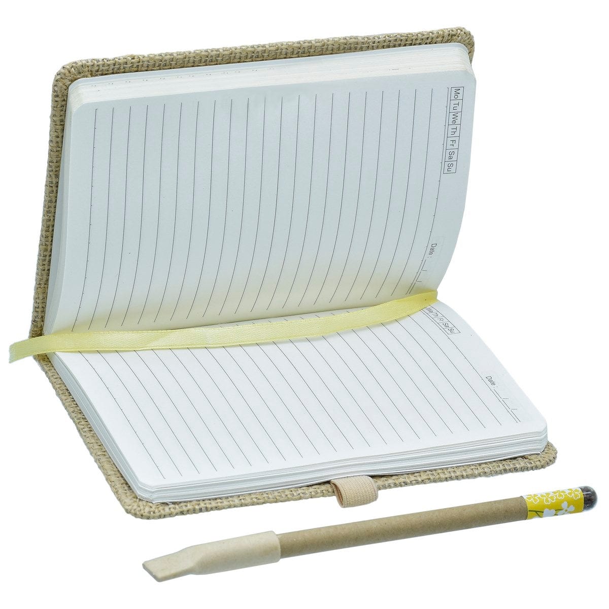 A6 Diary Natural Jute Cover 160 Pages 80 Sheet ANBN00 - Student Stationery