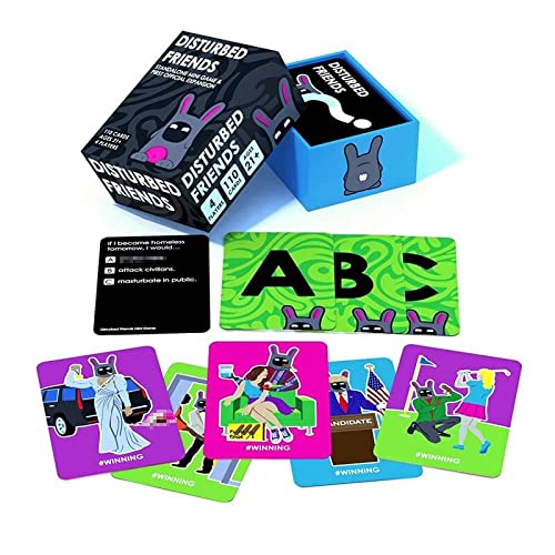 Disturbed Friends Card Game for Fun Party (18+) - Student Stationery