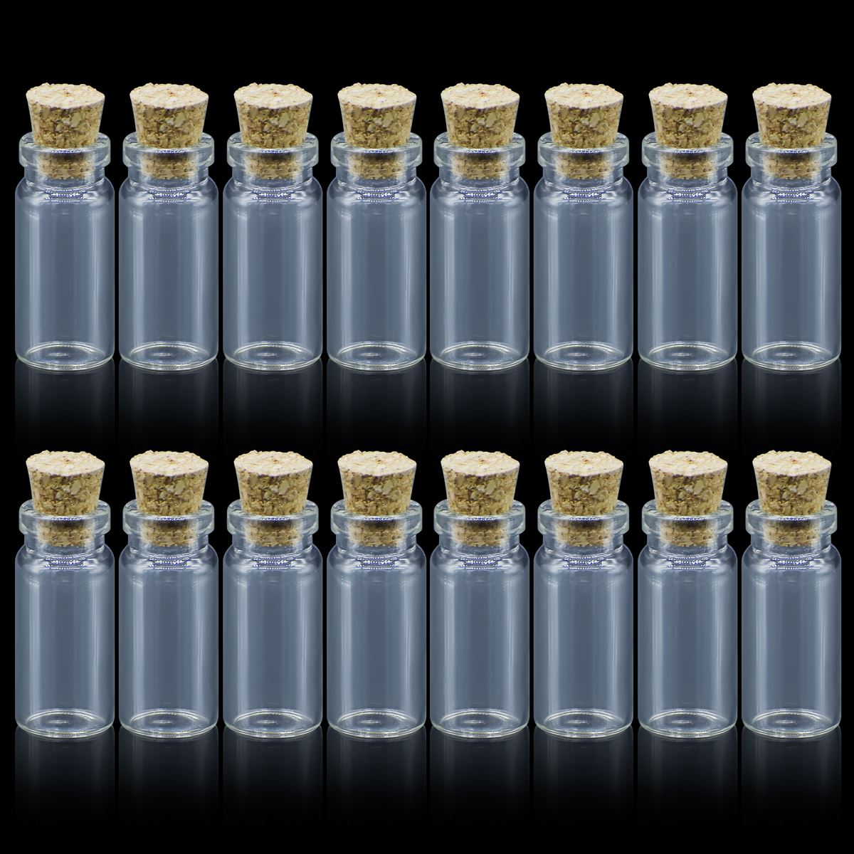 Glass Messages Bottle 16 Pcs Set 12*28 28MM GMB12X28  Category : Art & Craft - Student Stationery