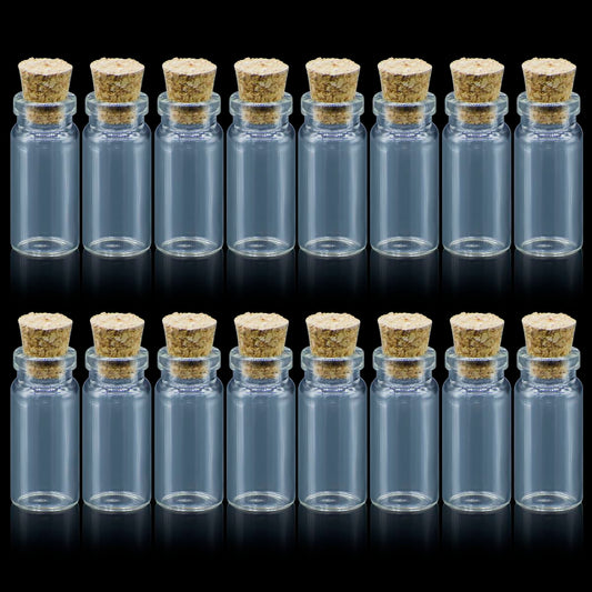 Glass Messages Bottle 16 Pcs Set 12*28 28MM GMB12X28  Category : Art & Craft - Student Stationery