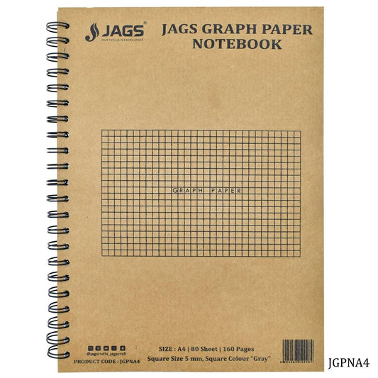 Jags Graph Paper Diary A4 160Pages - Student Stationery