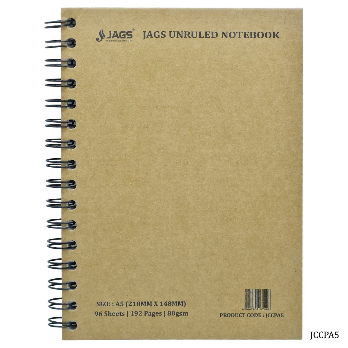 Jags Unruled Diary Wiro 192Sheet 96Pages 80Gsm A5 JCCPA5 - Student Stationery
